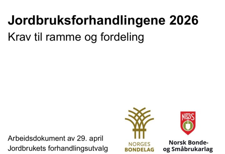 Jordbrukets krav til forhandlingene 2026